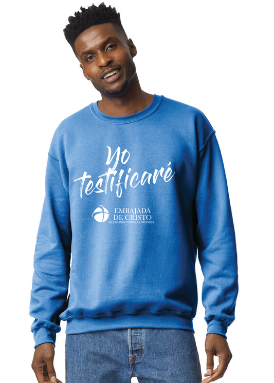 I Will Testify Blue Sweatshirt (Esp)